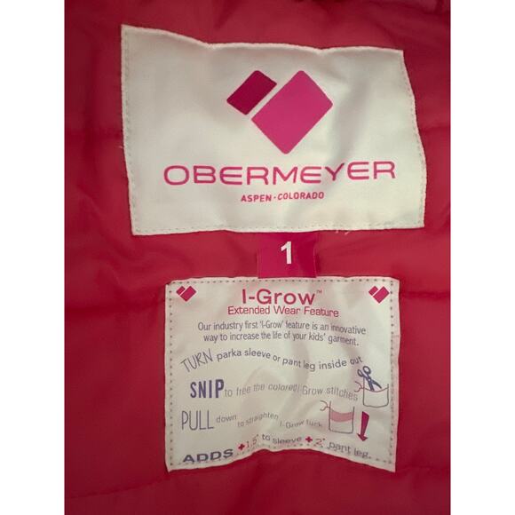 Obermeyer Preschool Insulated Snow Suit ( I-Grow Sleeve And Pant Cuffs) sz1 - Picture 4 of 11